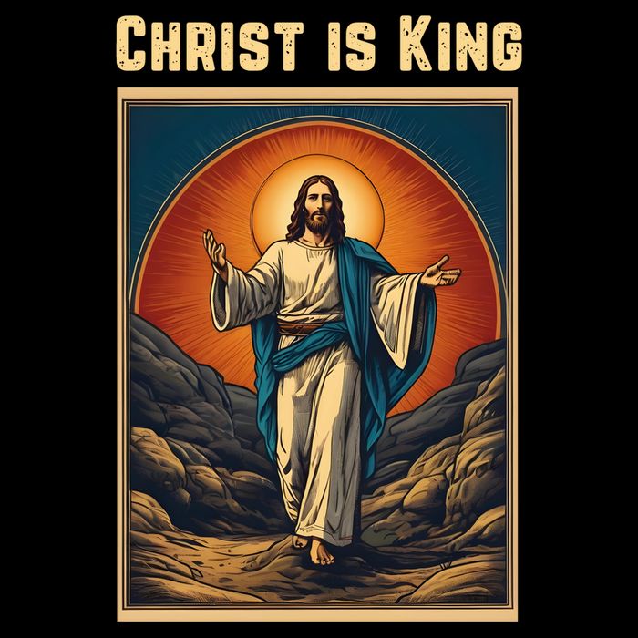 Christ is King Christian Easter Cooling Performance Long Sleeve Crew