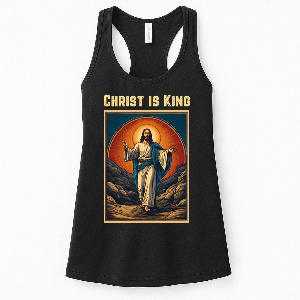 Christ is King Christian Easter Womens Tank Top