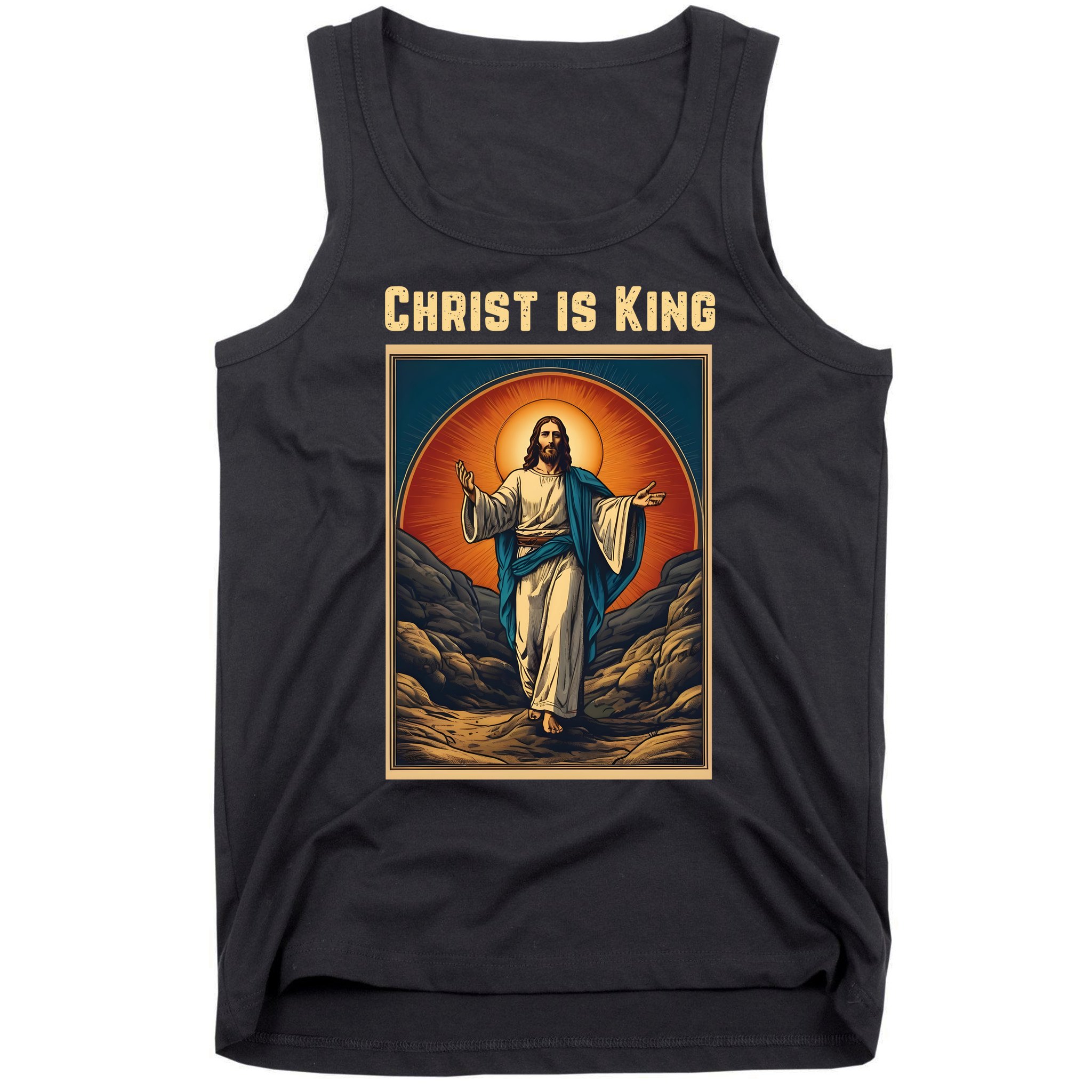 Christ is King Christian Easter Tank Top