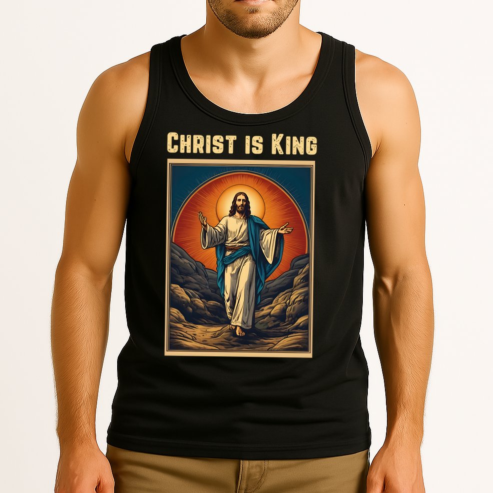 Christ is King Christian Easter Tank Top