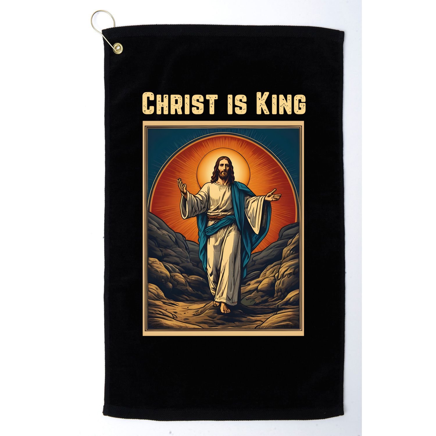 Christ is King Christian Easter Golf Towel