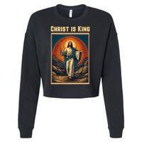 Christ is King Christian Easter Cropped Pullover Crew