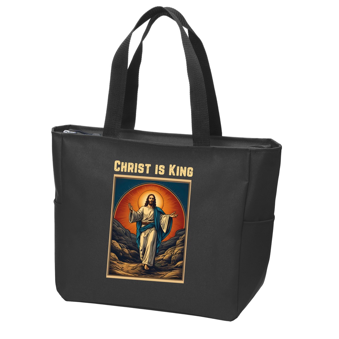 Christ is King Christian Easter Zip Tote Bag