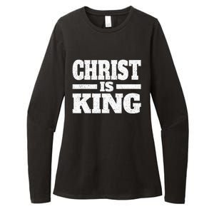 Christ Is King Jesus Is King Christian Faith Womens CVC Long Sleeve Shirt