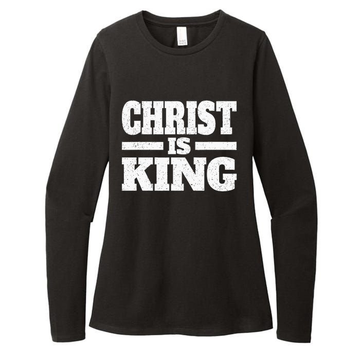 Christ Is King Jesus Is King Christian Faith Womens CVC Long Sleeve Shirt