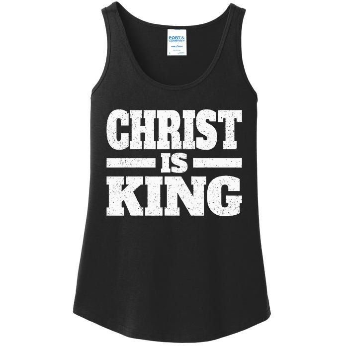 Christ Is King Jesus Is King Christian Faith Ladies Essential Tank