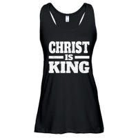 Christ Is King Jesus Is King Christian Faith Ladies Essential Flowy Tank