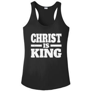 Christ Is King Jesus Is King Christian Faith Ladies PosiCharge Competitor Racerback Tank