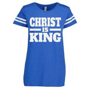 Christ Is King Jesus Is King Christian Faith Enza Ladies Jersey Football T-Shirt