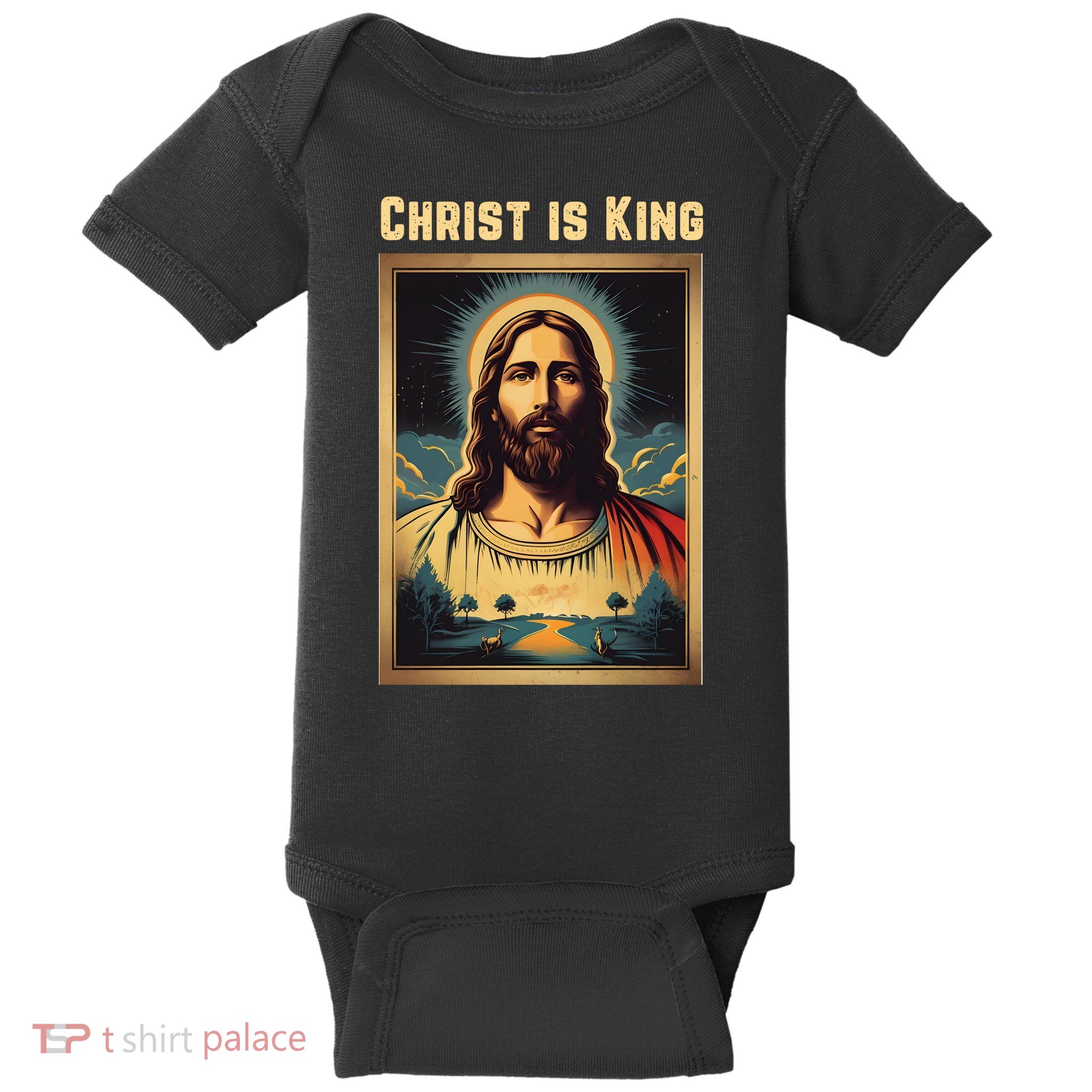 Christ is King Christian Easter Baby Bodysuit