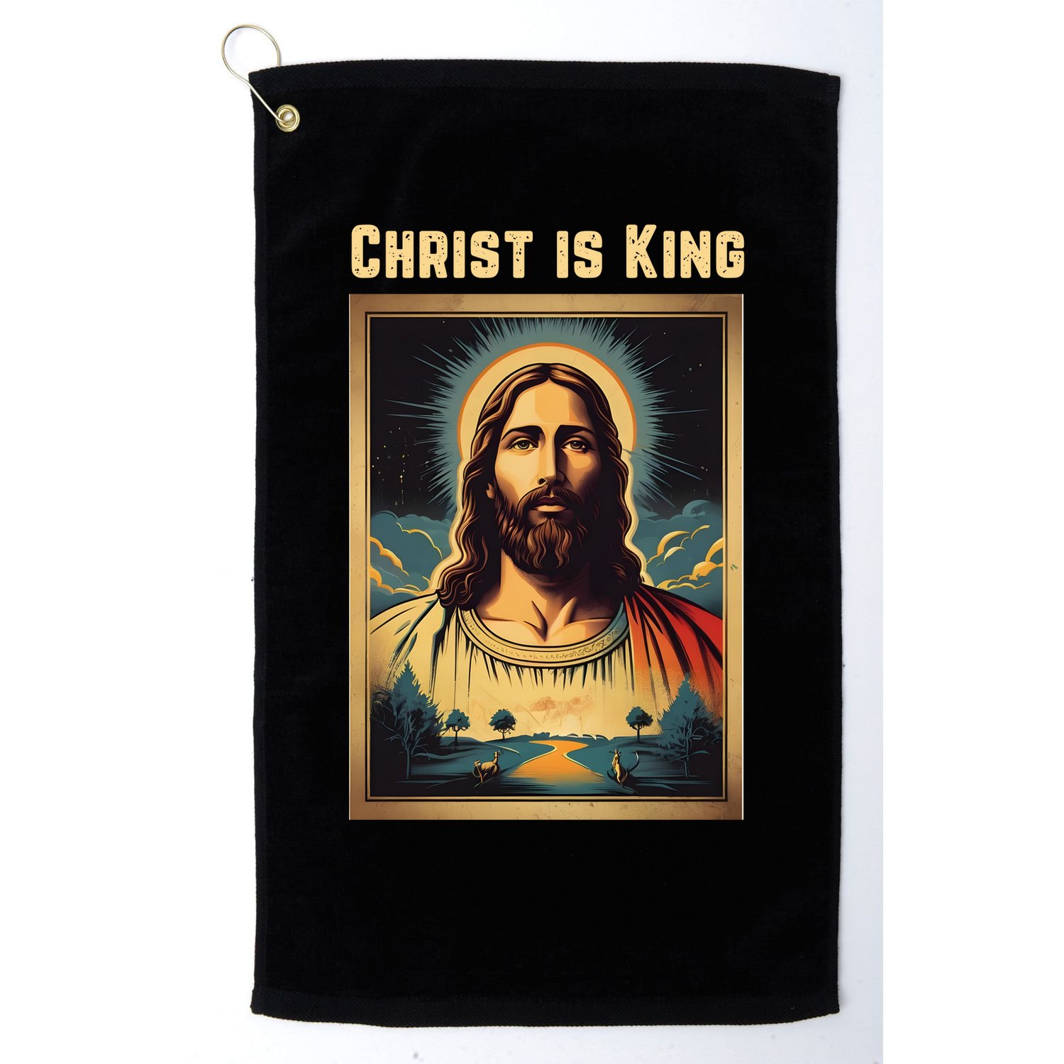 Christ is King Christian Easter Golf Towel