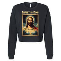 Christ is King Christian Easter Cropped Pullover Crew