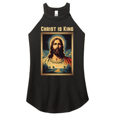Christ is King Christian Easter Women's Perfect Tri Rocker Tank