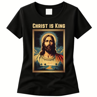 Christ is King Christian Easter Womens T-Shirt