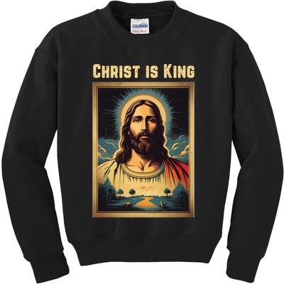 Christ is King Christian Easter Kids Sweatshirt