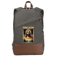 Christ is King Christian Easter Cotton Canvas Backpack