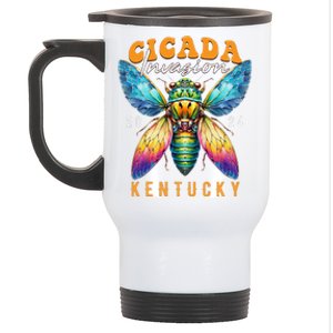 Cicada Invasion Kentucky 2024 Insect Broods Xix And Xiii Stainless Steel Travel Mug