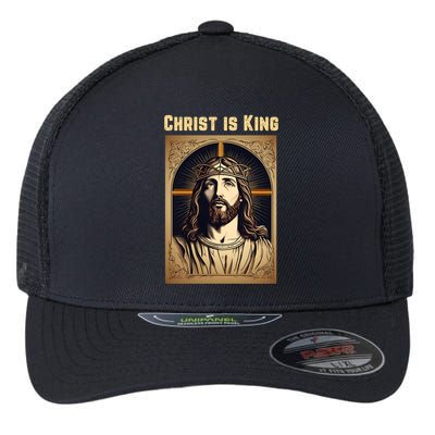 Christ is King Christian Easter Flexfit Unipanel Trucker Cap