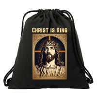 Christ is King Christian Easter Drawstring Bag