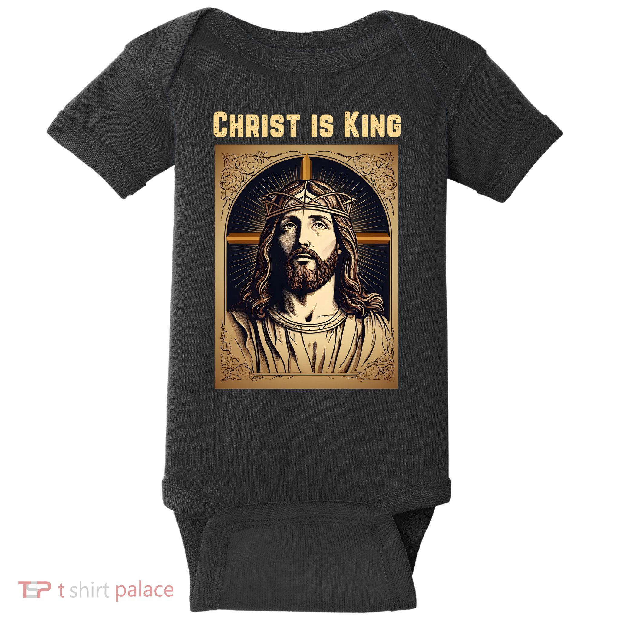 Christ is King Christian Easter Baby Bodysuit