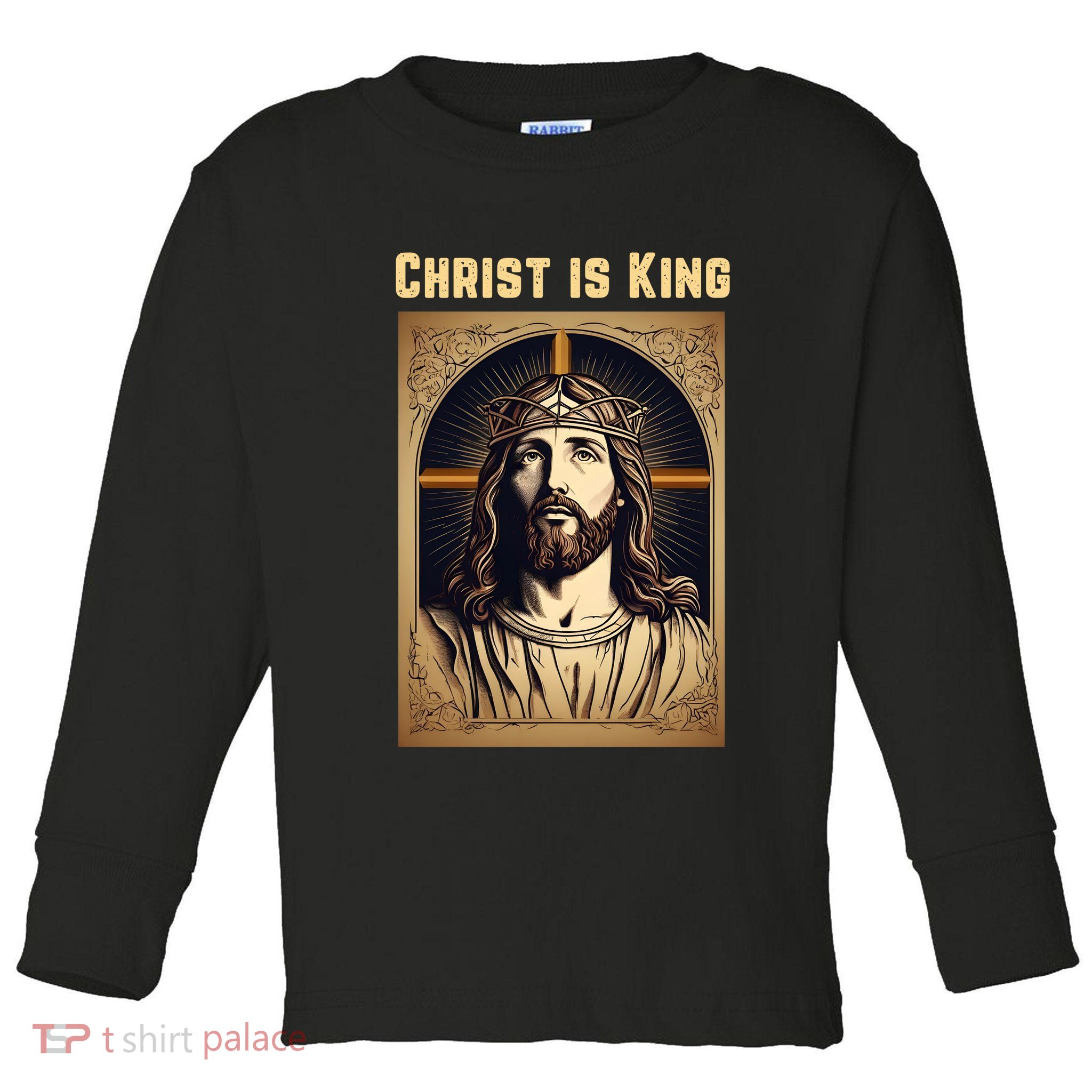 Christ is King Christian Easter Toddler Long Sleeve Shirt