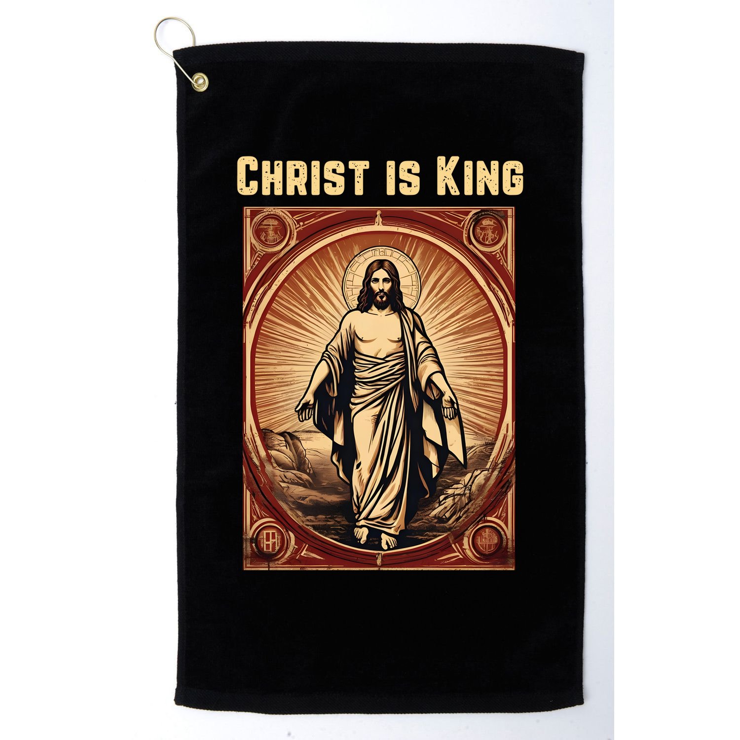 Christ is King Christian Easter Golf Towel
