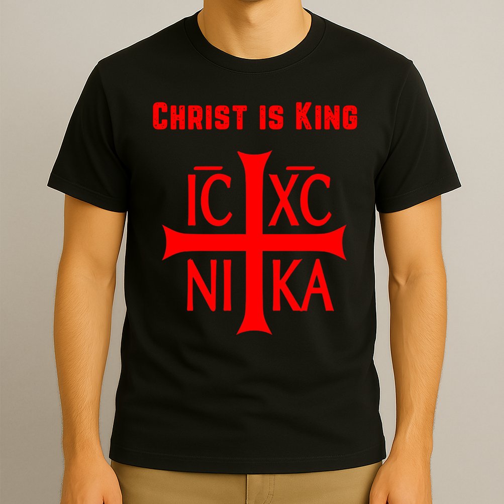 Christ is King Christian Easter Orthodox Catholic Cross T-Shirt