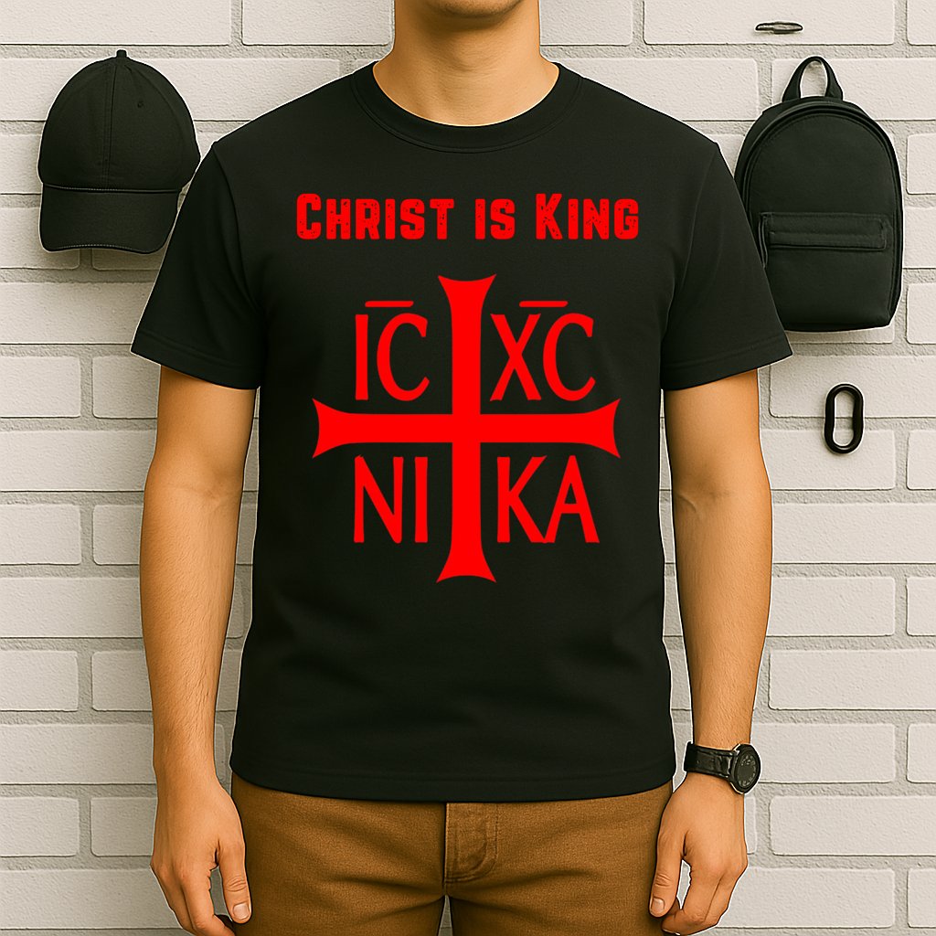 Christ is King Christian Easter Orthodox Catholic Cross T-Shirt