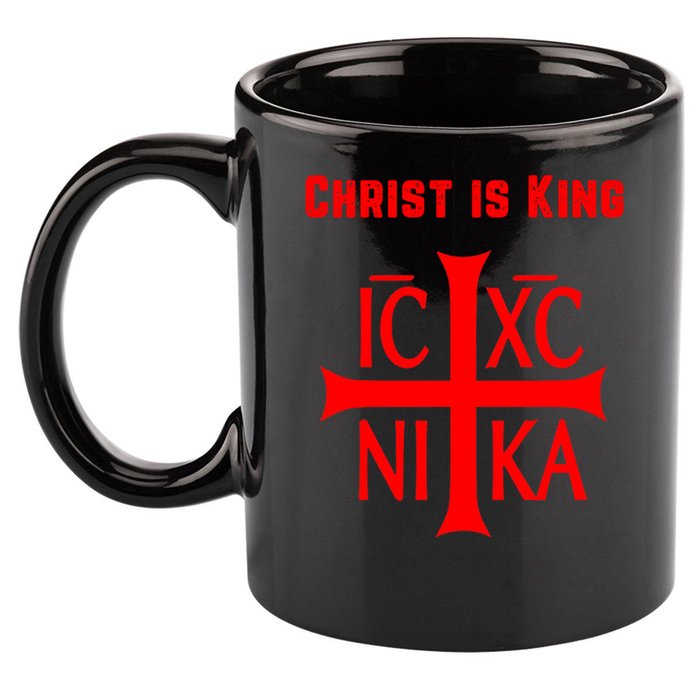 Christ is King Christian Easter Orthodox Catholic Cross 11oz C Handle Ceramic Mug