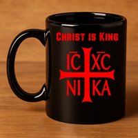 Christ is King Christian Easter Orthodox Catholic Cross 11oz C Handle Ceramic Mug