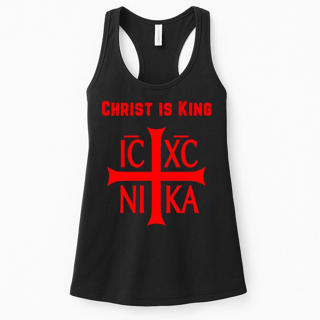 Christ is King Christian Easter Orthodox Catholic Cross Womens Tank Top