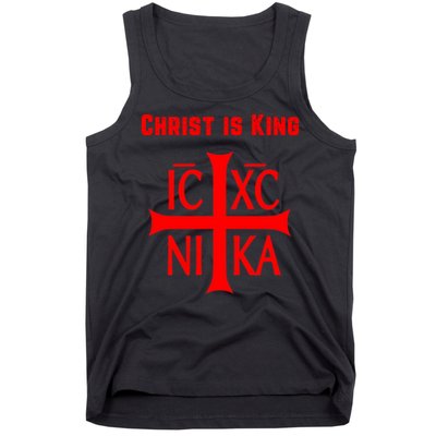 Christ is King Christian Easter Orthodox Catholic Cross Tank Top