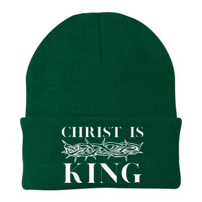 Christ Is King Christian Crown Of Thorns Christ Is King Knit Cap Winter Beanie