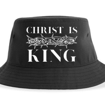 Christ Is King Christian Crown Of Thorns Christ Is King Sustainable Bucket Hat