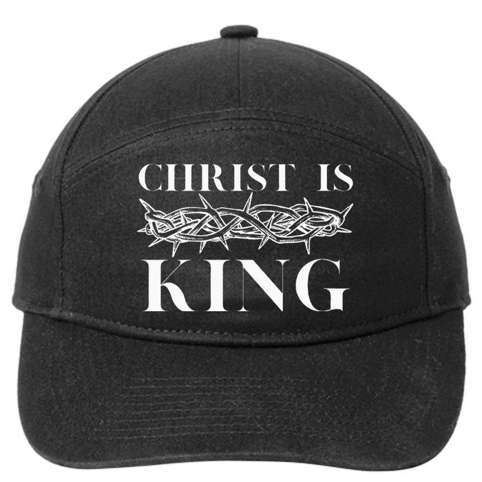 Christ Is King Christian Crown Of Thorns Christ Is King 7-Panel Snapback Hat