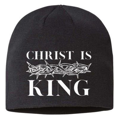 Christ Is King Christian Crown Of Thorns Christ Is King Sustainable Beanie