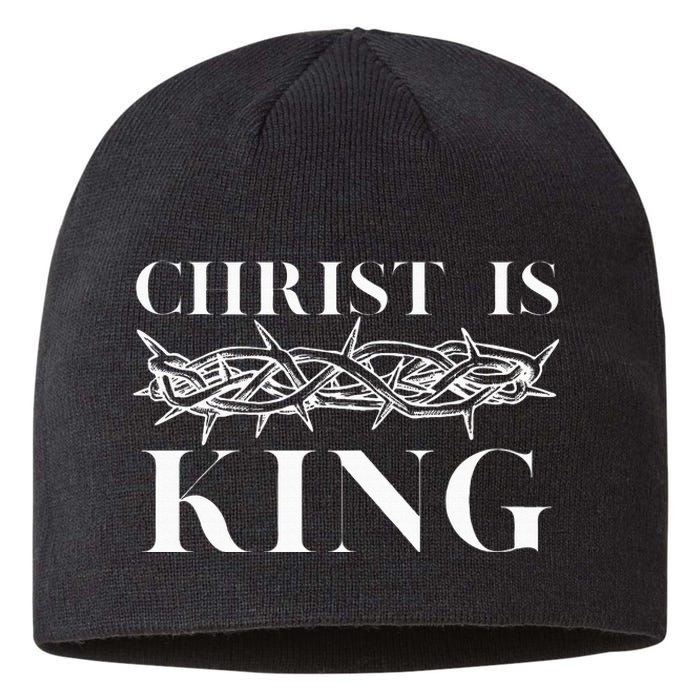 Christ Is King Christian Crown Of Thorns Christ Is King Sustainable Beanie