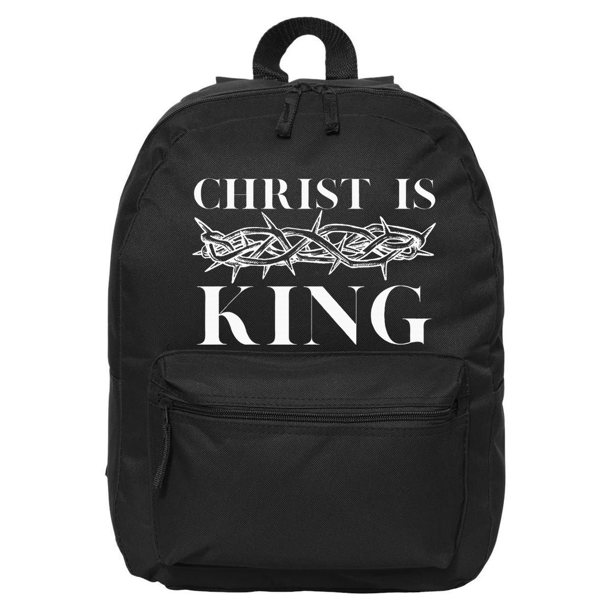 Christ Is King Christian Crown Of Thorns Christ Is King 16 in Basic Backpack