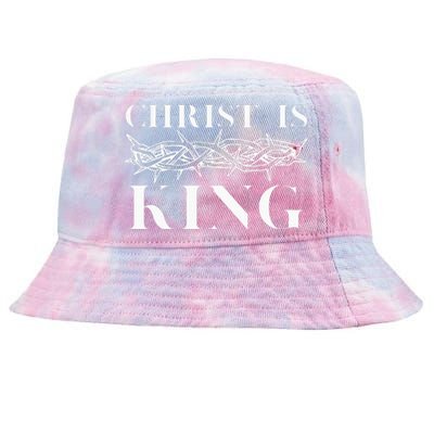 Christ Is King Christian Crown Of Thorns Christ Is King Tie-Dyed Bucket Hat