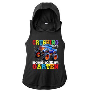 Crushing Into Kindergarten Tee Monster Truck Back To School Ladies PosiCharge Tri-Blend Wicking Draft Hoodie Tank