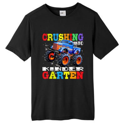 Crushing Into Kindergarten Tee Monster Truck Back To School Tall Fusion ChromaSoft Performance T-Shirt