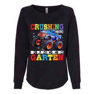 Crushing Into Kindergarten Tee Monster Truck Back To School Womens California Wash Sweatshirt