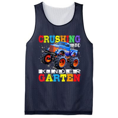 Crushing Into Kindergarten Tee Monster Truck Back To School Mesh Reversible Basketball Jersey Tank