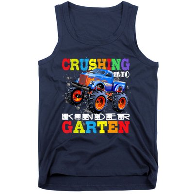 Crushing Into Kindergarten Tee Monster Truck Back To School Tank Top