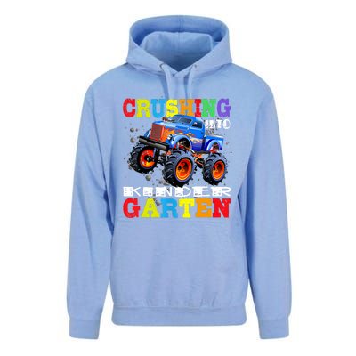 Crushing Into Kindergarten Tee Monster Truck Back To School Unisex Surf Hoodie