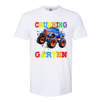 Crushing Into Kindergarten Tee Monster Truck Back To School Softstyle® CVC T-Shirt