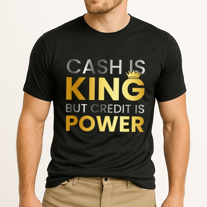 Cash Is King ...But Credit Is Power Cooling Performance Crew T-Shirt