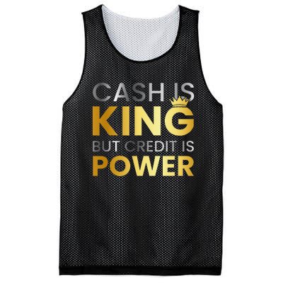 Cash Is King ...But Credit Is Power Mesh Reversible Basketball Jersey Tank