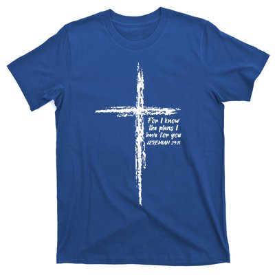 Cross I Know The Plans Verse Bible Jesus God Christian Gift T-Shirt