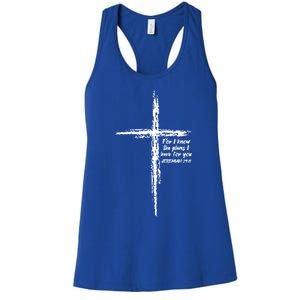 Cross I Know The Plans Verse Bible Jesus God Christian Gift Women's Racerback Tank